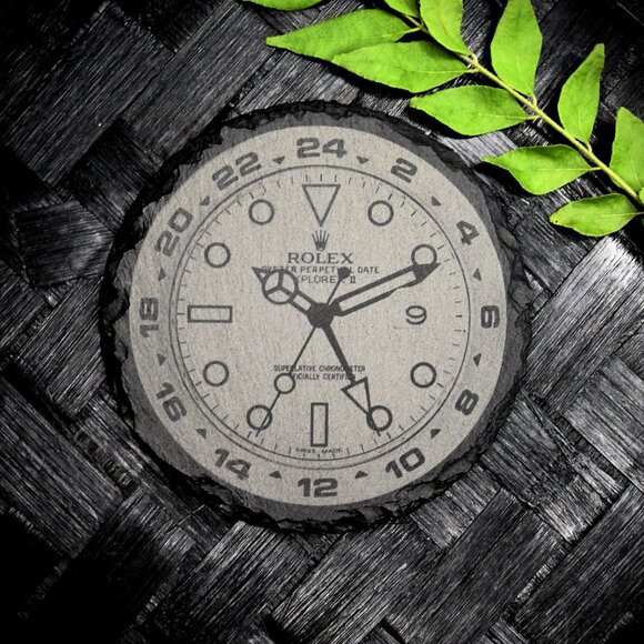 Rolex Explorer II 216570 White Dial Slate Coasters Set of 4 Polar Explorer - Picture 8 of 9